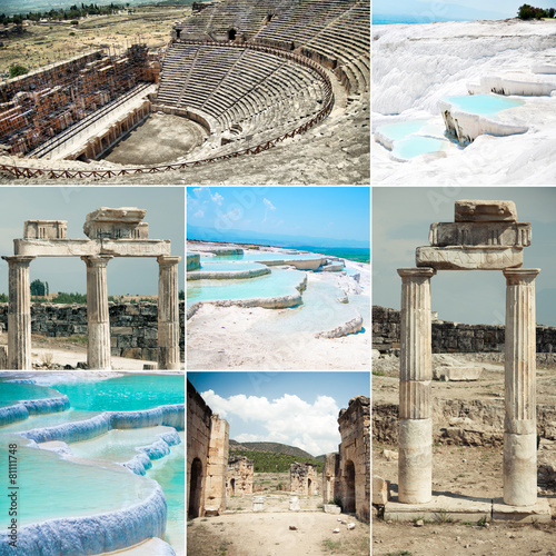 Pamukkale and Hierapolis ruins photo