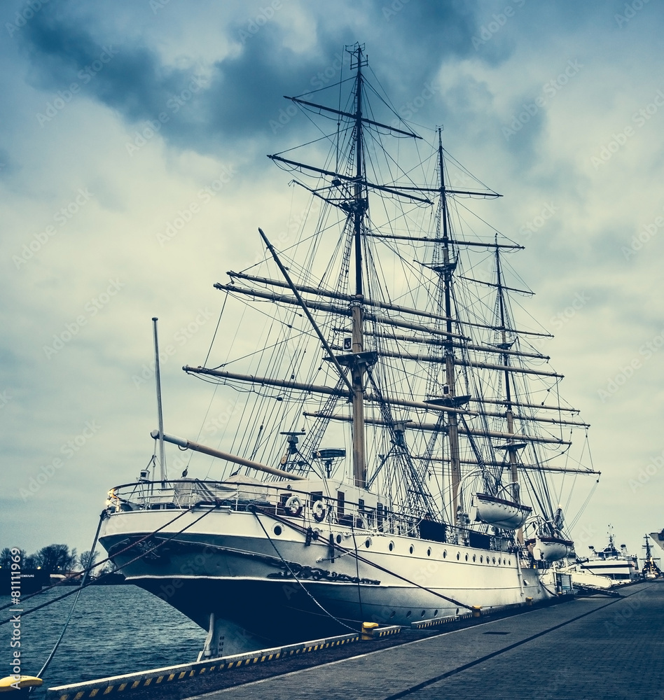 Fototapeta premium polish ship docked in Gdynia