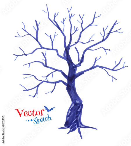 Canvas-taulu Spooky tree.