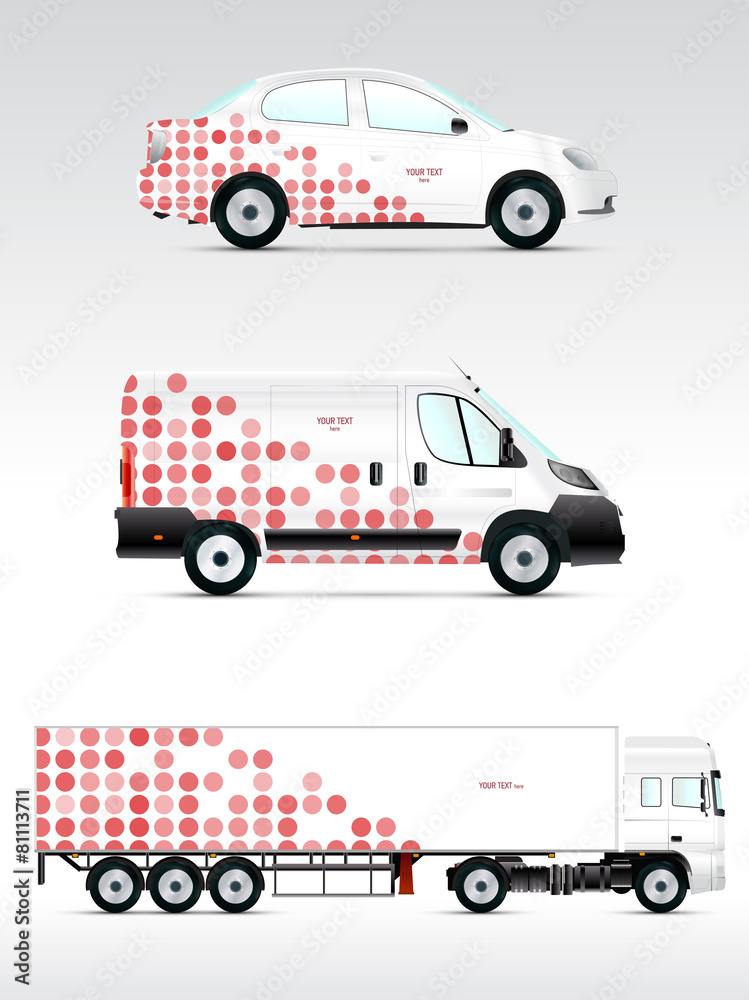 Template vehicle for advertising, branding or corporate identity
