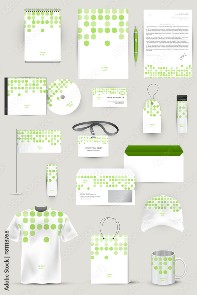 Collection of design elements for corporate identity business, a Collection of design elements for corporate identity business, a