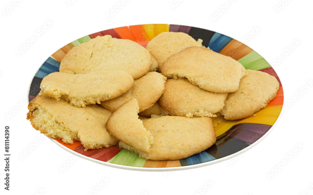 Homemade sugar cookies on plate Homemade sugar cookies on plate