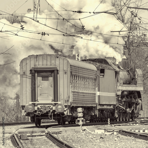 Retro steam train.