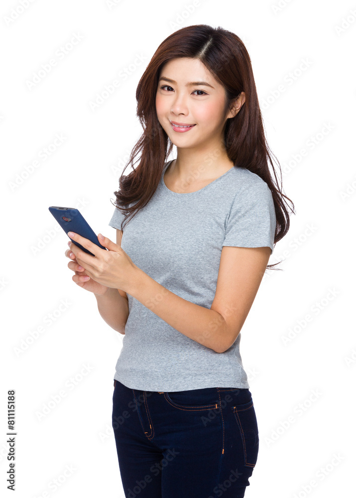 Young beautiful girl using mobile phone Young beautiful girl using mobile phone