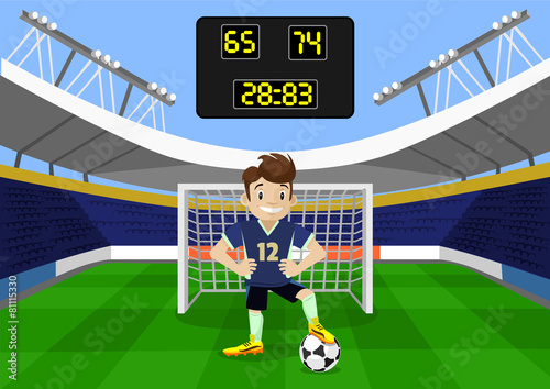 Vector football flat illustration