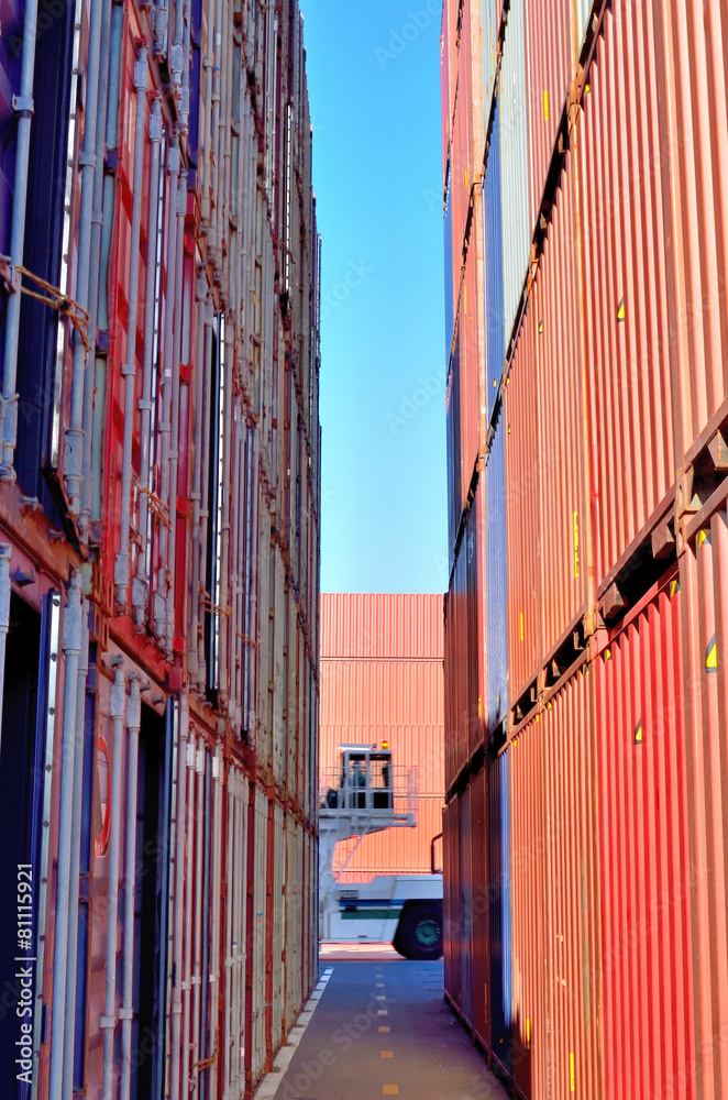 Cargo container yard, the Port of Tokyo, Japan Cargo container yard, the Port of Tokyo, Japan