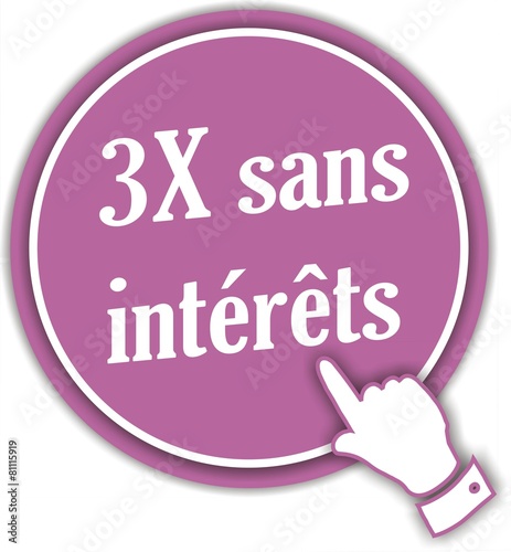 bouton 3x sans intérêts