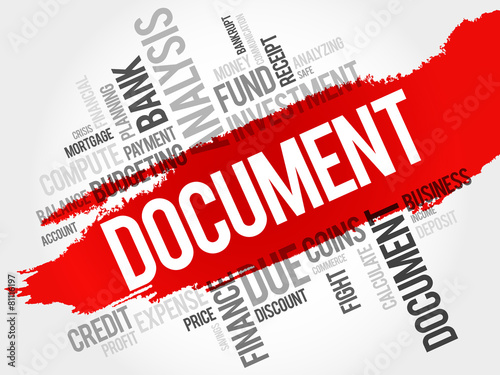 DOCUMENT word cloud, business concept