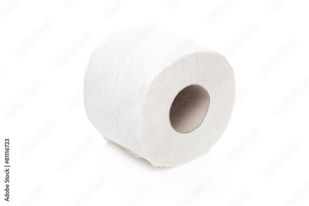 Simple toilet paper on white background Simple toilet paper on white background