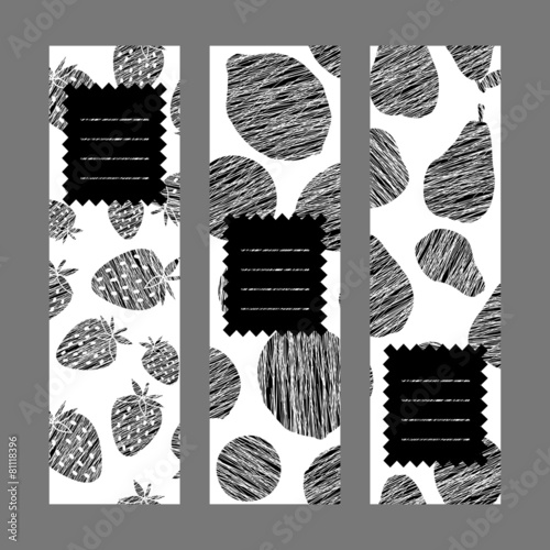 Vertical flyers series. Set of Healthy lifestyle Banners.