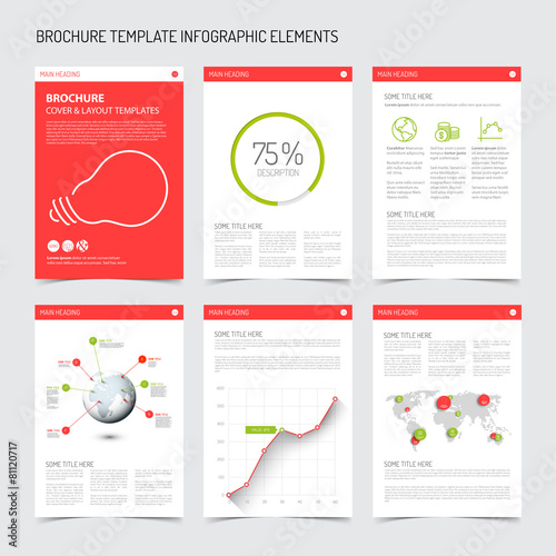 Set of modern brochure flyer design templates