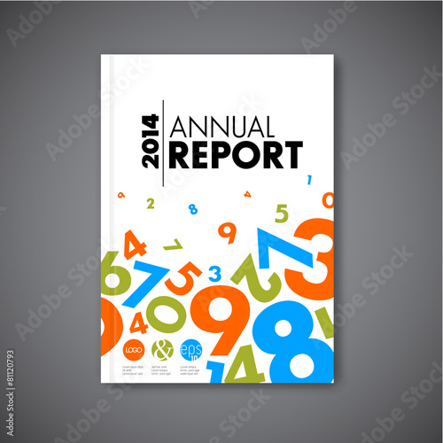 Modern Vector abstract annual report design template photo