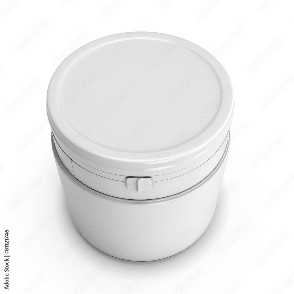 Wwhite plastic can for products Wwhite plastic can for products