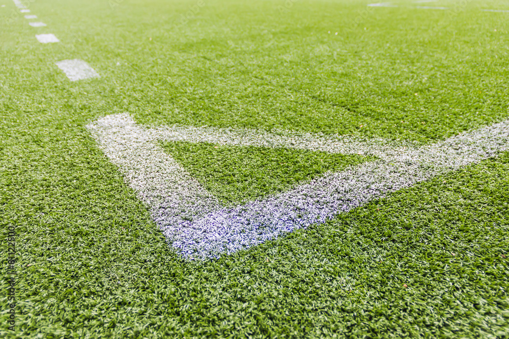 Fototapeta premium Artificial football pitch in the open air