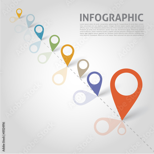 Vector infographics elements - points, graphic for business desi