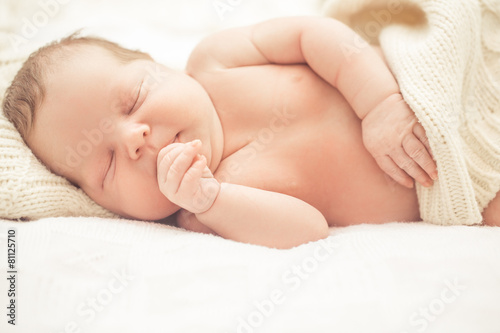Sleeping infant boy
