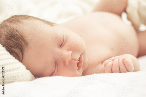 Sleeping infant boy