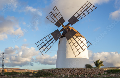 Old windmill on Fuerteventura, Canary Islands, Spain.