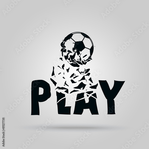 Play - vector background with ball theme - football..