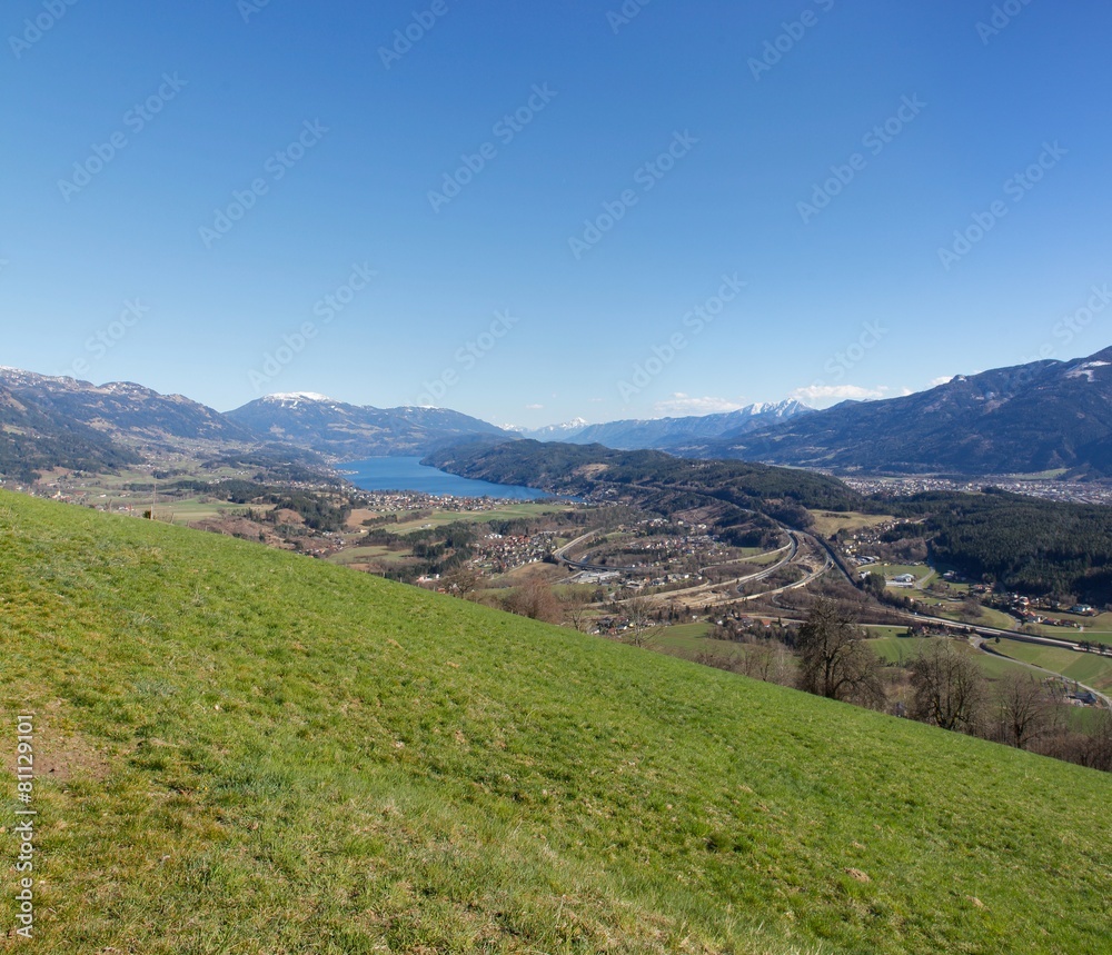 Chicken Mountain View To Lake Millstatt In Spring Chicken Mountain View To Lake Millstatt In Spring