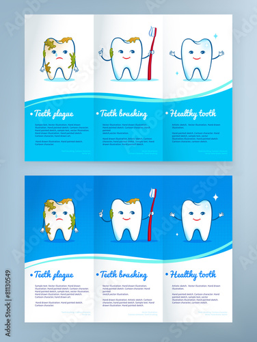 Dental care leaflet design.
