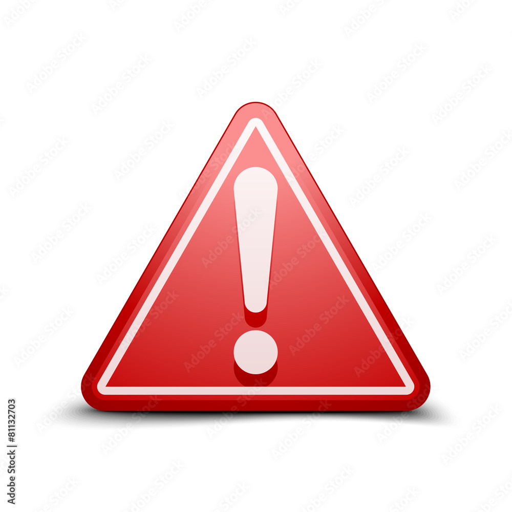 Exclamation danger sign Exclamation danger sign