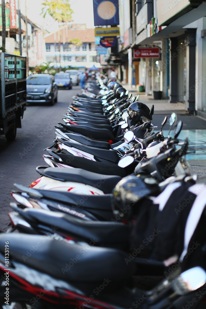 Obraz premium Motorbike parked