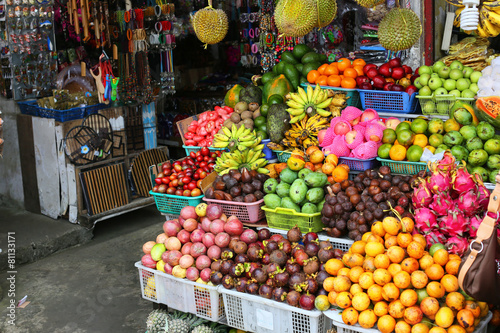Fruit market in Indonesia