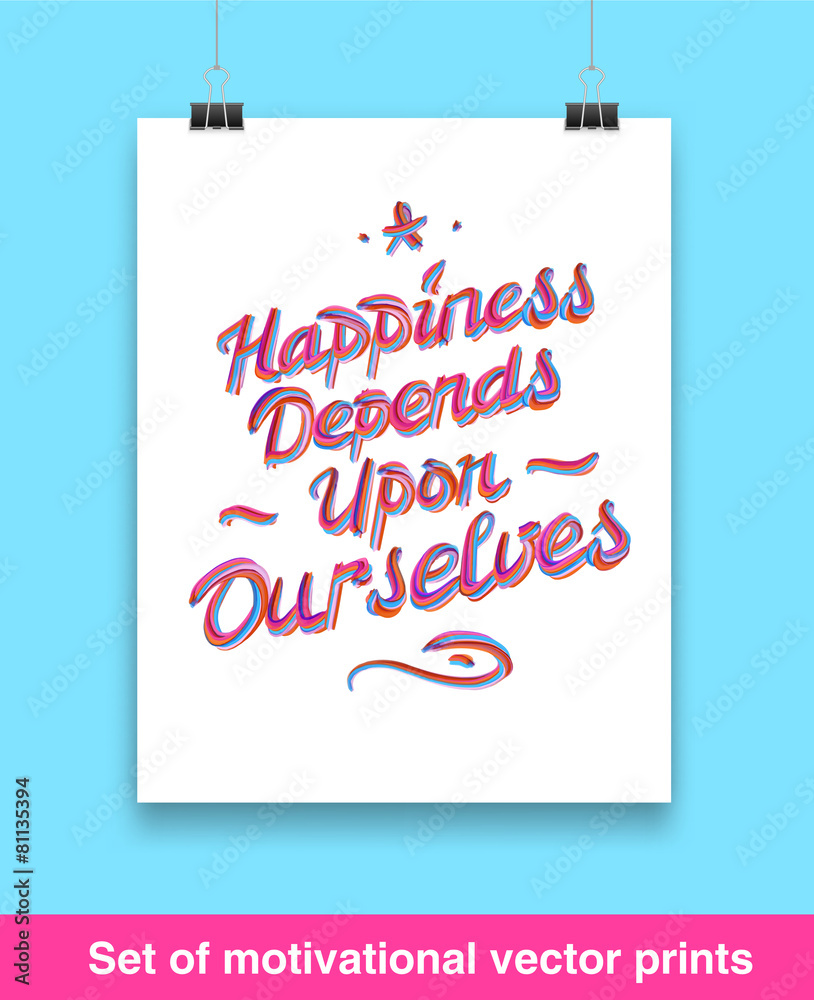 Vecor set of motivation quote. Mock up. Vecor set of motivation quote. Mock up.