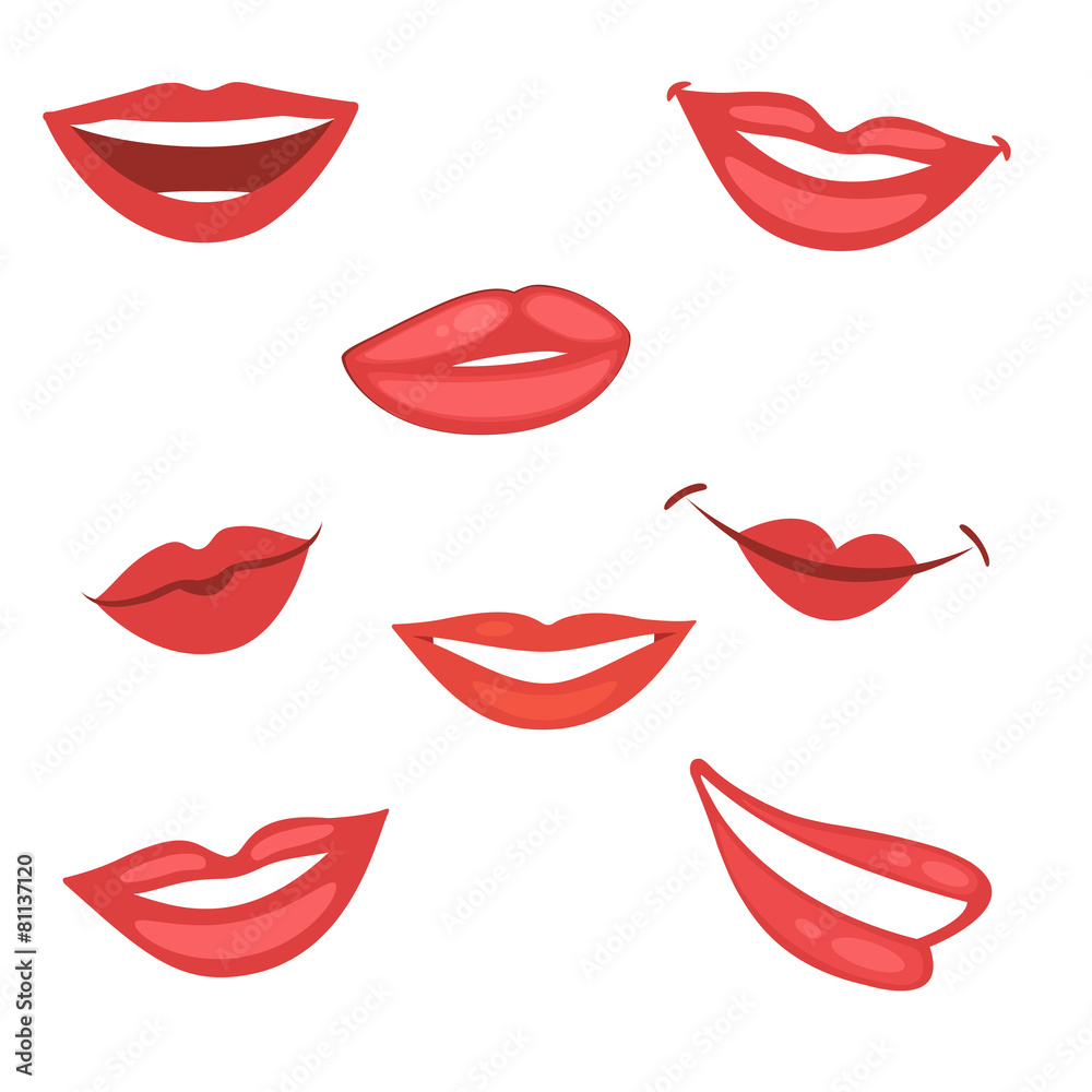Fototapeta premium Beautiful lips collection