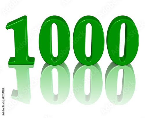 yeşil renkli 1000 sayısı