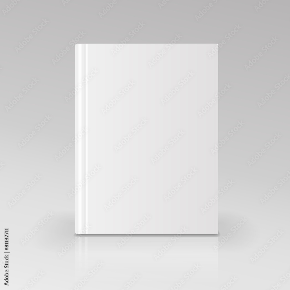 Blank book cover illustration. Isolated object Blank book cover illustration. Isolated object