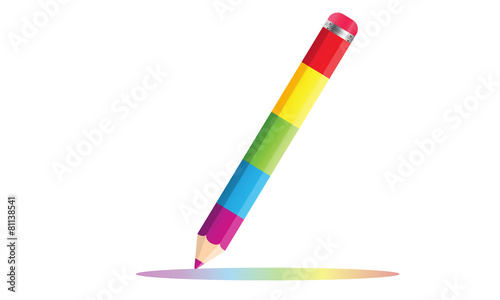 pencil colored vector image