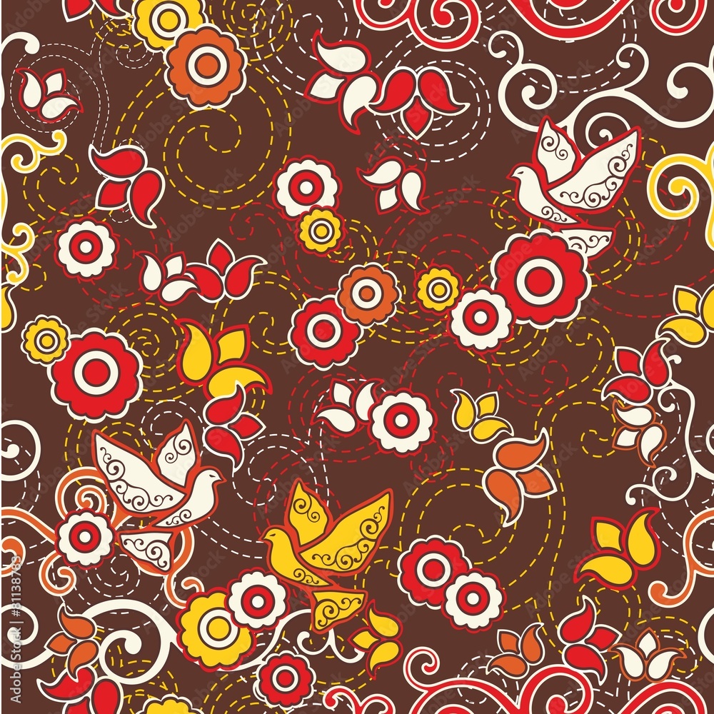 Naklejka premium Folk pattern