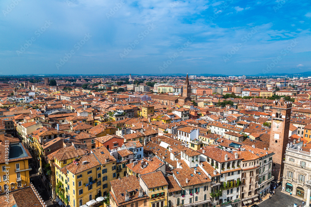 Obraz premium Aerial view of Verona, Italy