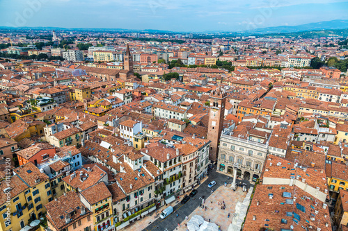 Aerial view of Verona  Italy