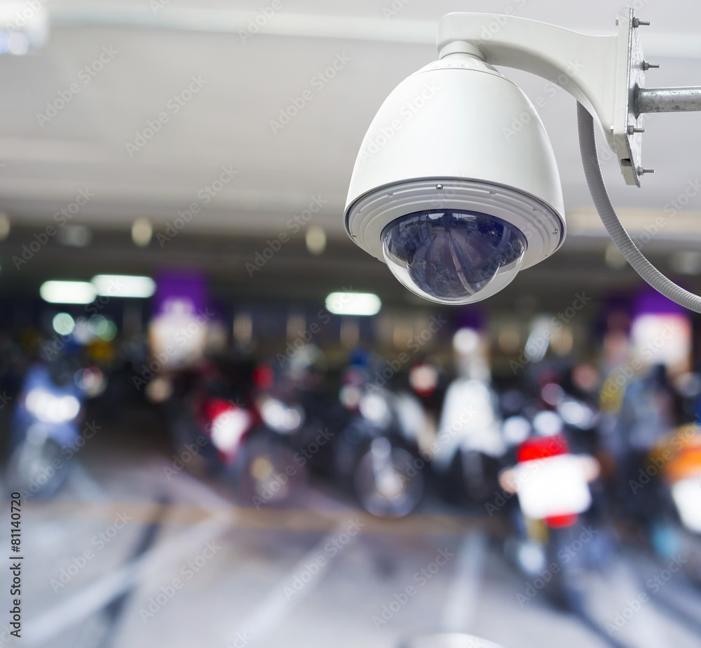 Fototapeta premium cctv installed on the wall to property security
