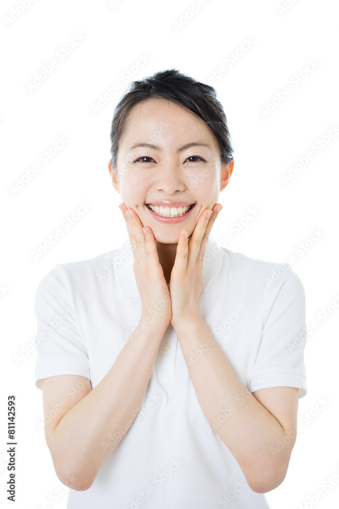 喜ぶ女性