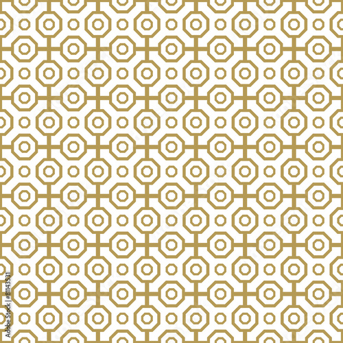 Geometric Abstract Seamless Pattern with Golden Octagons