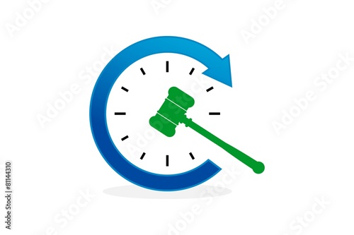 online auction vector hammer timer logo