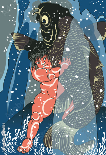 歌川国芳 坂田怪童丸のイメージイラスト