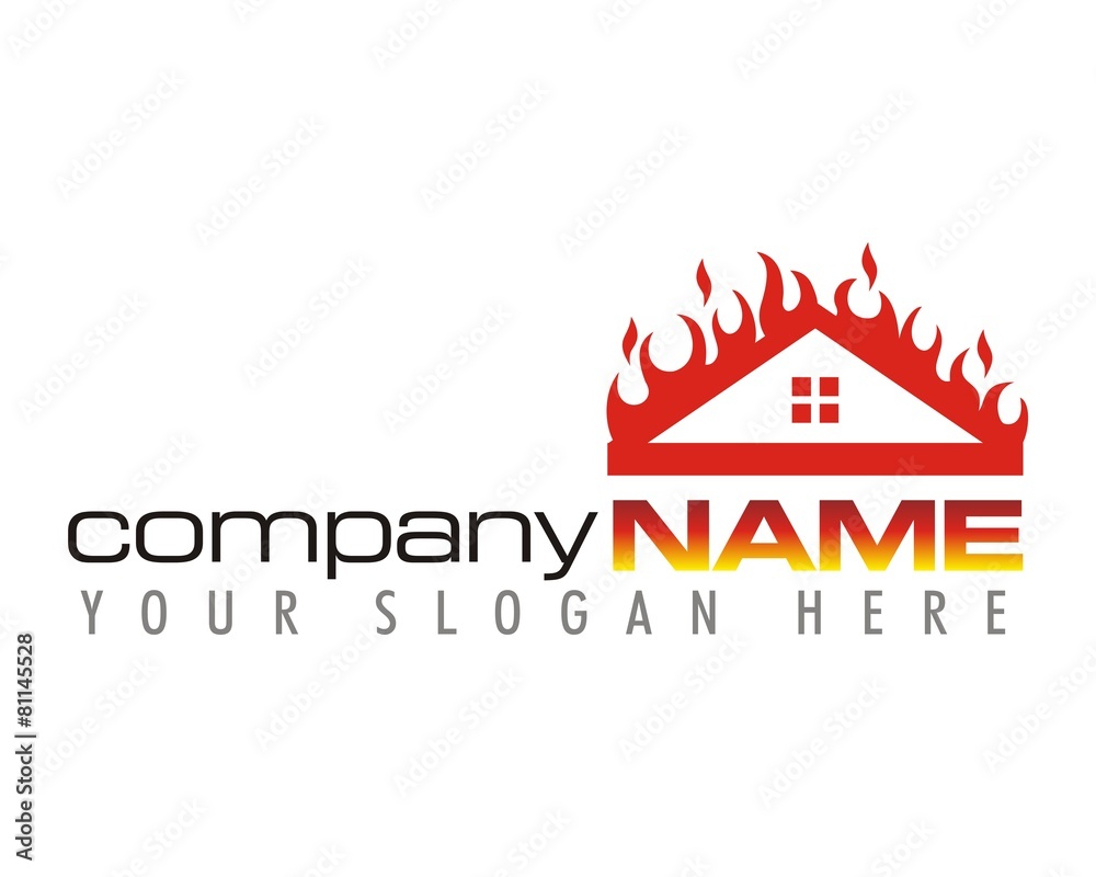 Fire flame blaze heat hot burn warm image logo vector