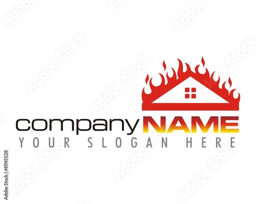 Fire flame blaze heat hot burn warm image logo vector