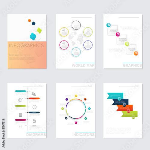 Set of Timeline Infographic Design Templates.