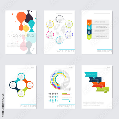 Set of Timeline Infographic Design Templates.