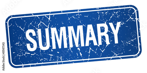 summary blue square grunge textured isolated stamp