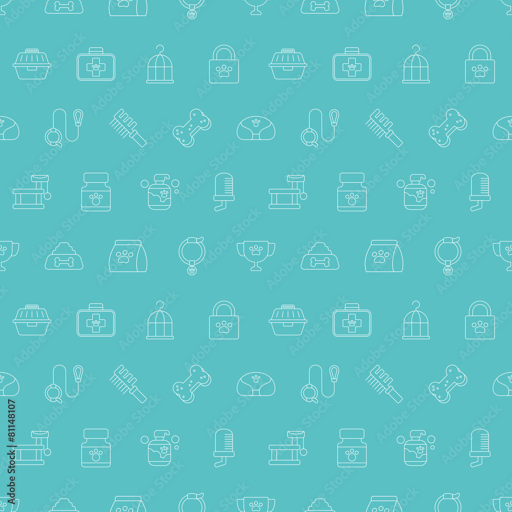 pet line icon pattern set pet line icon pattern set