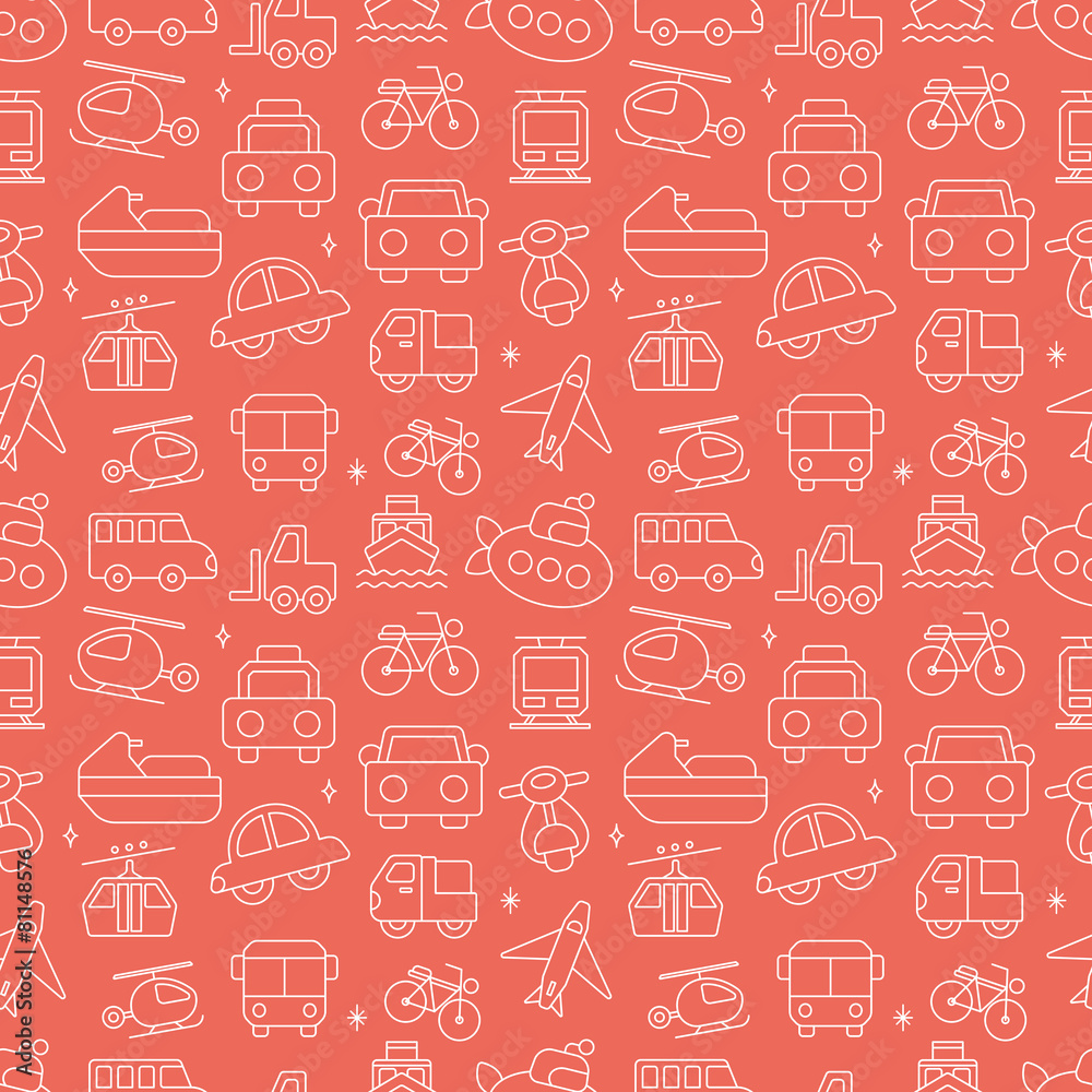 transportation line icon pattern set transportation line icon pattern set