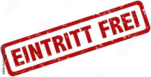Eintritt frei Stempel rot