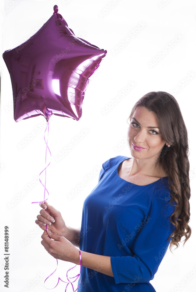 Fototapeta premium Woman with balloon
